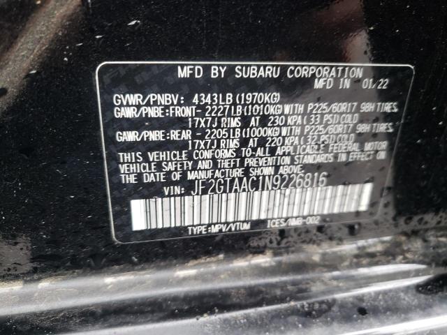 JF2GTAAC1N9226816 Subaru Crosstrek