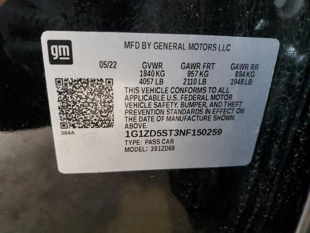 1G1ZD5ST3NF150259 | 2022 CHEVROLET MALIBU LT