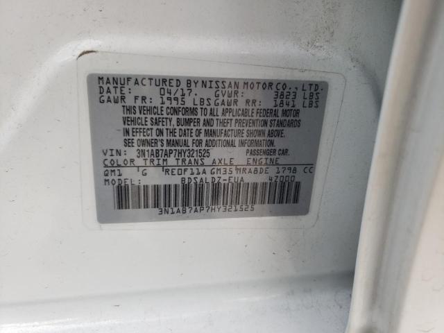 3N1AB7AP7HY321525 Nissan SENTRA S
