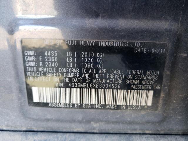 4S3BMBL6XE3034526 Subaru Legacy 2.5i Limited