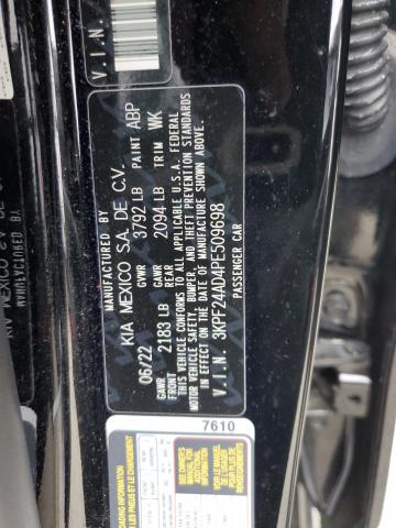 3KPF24AD4PE509698 KIA FORTE LX