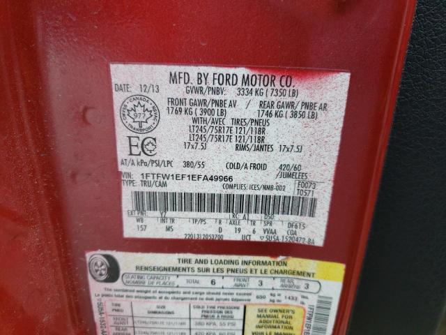 1FTFW1EF1EFA49966 Ford F150 Supercrew
