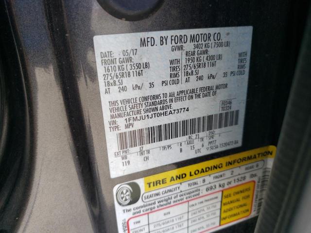 1FMJU1JT0HEA73774 Ford Expedition Xlt