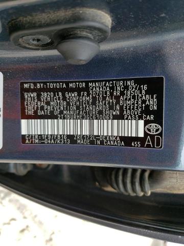 2016 TOYOTA COROLLA L - 2T1BURHE3GC610069