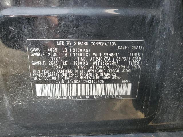 4S4BSACC9H3409425 Subaru Outback 2.5i Premium