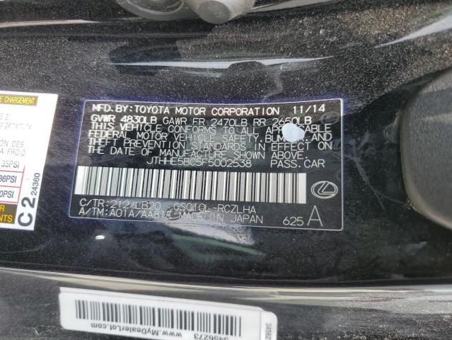 2015 LEXUS RC 350 - JTHHE5BC5F5002538