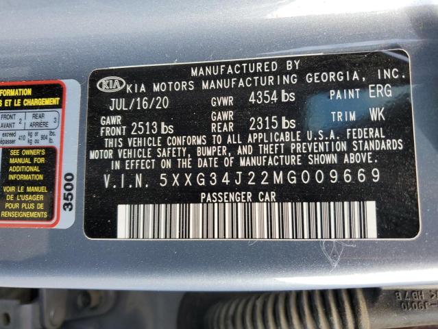 5XXG34J22MG009669 KIA K5 EX