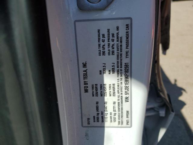 5YJ3E1EB9KF182591 Tesla MODEL 3