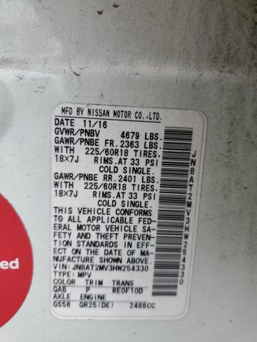 JN8AT2MV3HW254330 Nissan ROGUE S