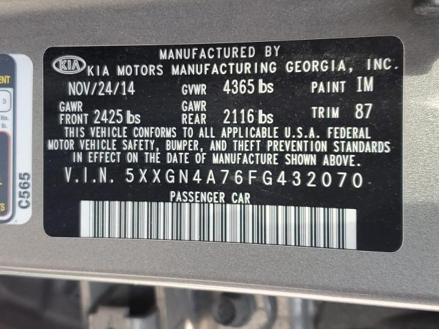 5XXGN4A76FG432070 KIA OPTIMA EX