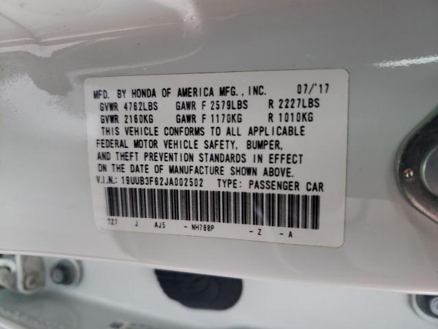 2018 ACURA TLX TECH+A - 19UUB3F62JA002502