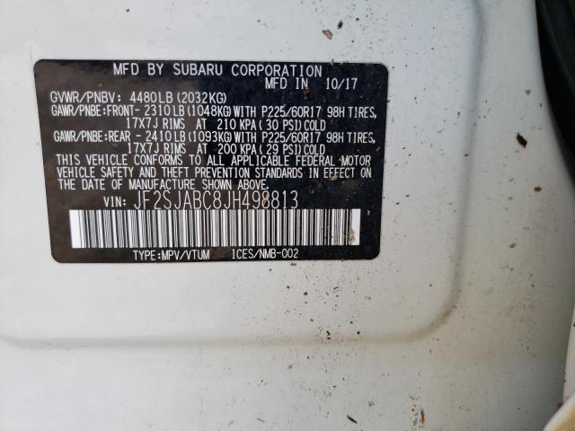 JF2SJABC8JH498813 | 2018 SUBARU FORESTER 2