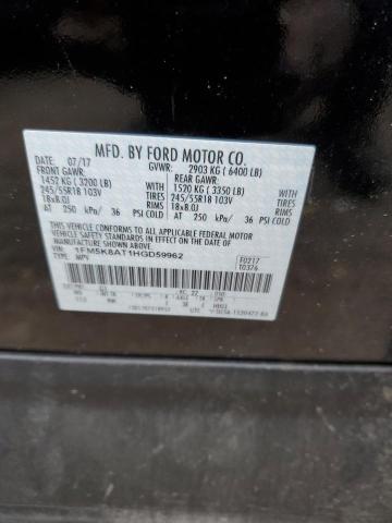 2017 FORD EXPLORER P 1FM5K8AT1HGD59962