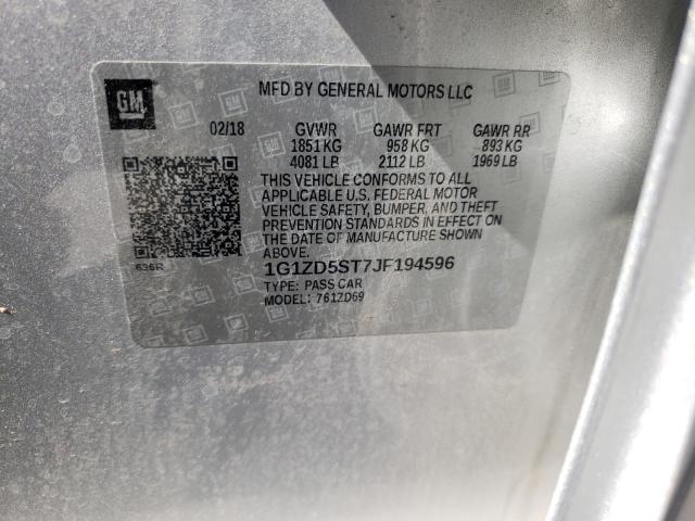 2018 CHEVROLET MALIBU LT - 1G1ZD5ST7JF194596