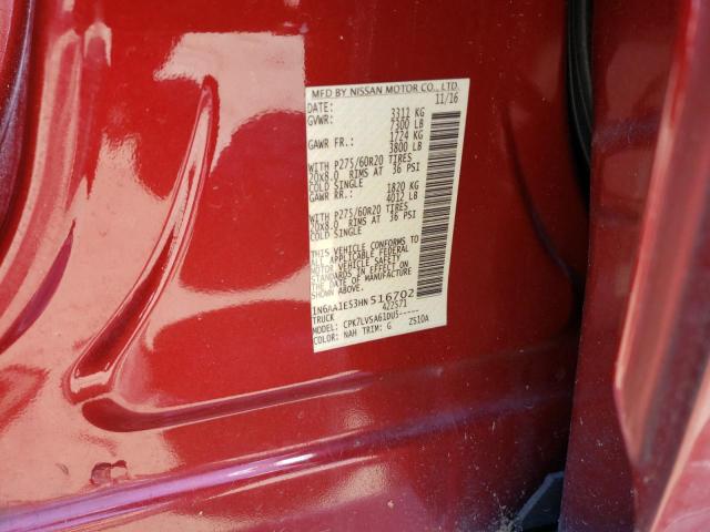 1N6AA1E53HN516702 Nissan TITAN SV