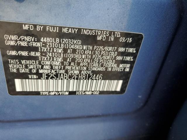 JF2SJABC2FH812446 Subaru Forester 2.5i