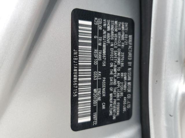 JN1BJ1AW8MW667158 Nissan Rogue Sport S