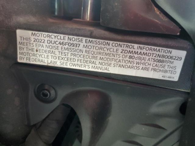 2022 DUCATI MONSTER - ZDMMAMDT2NB006229