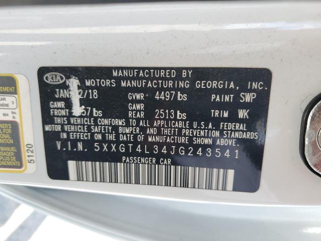 5XXGT4L34JG243541 KIA Optima Lx