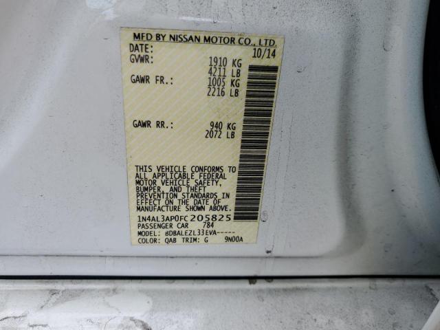 1N4AL3AP0FC205825 Nissan ALTIMA 2.5