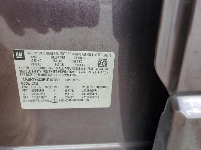 2016 BUICK ENVISION P - LRBFXESX3GD167659
