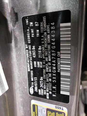 5XXGM4A78FG444384 KIA Optima Lx