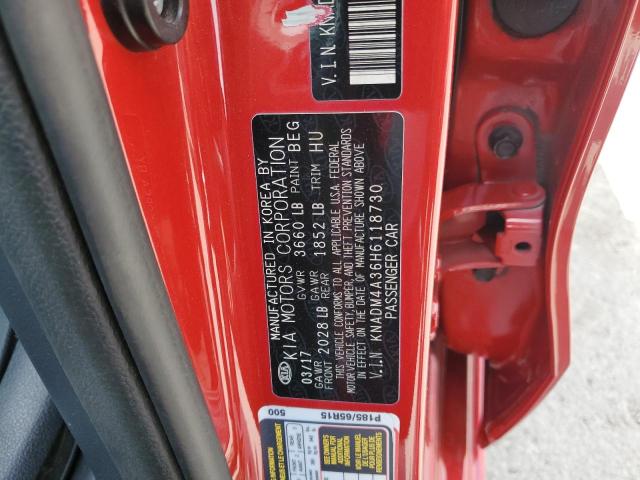 KNADM4A36H6118730 KIA RIO LX