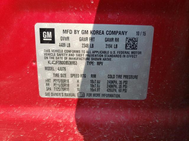 2016 BUICK ENCORE CON - KL4CJFSB0GB536953