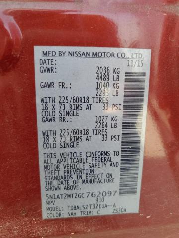5N1AT2MT2GC762097 Nissan ROGUE S