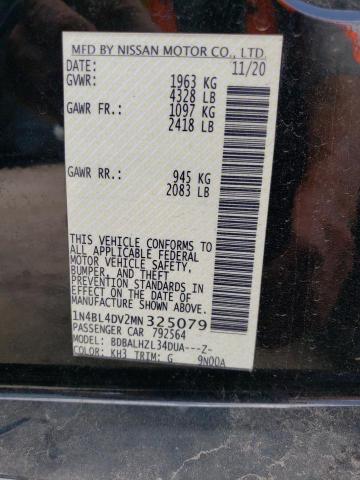 1N4BL4DV2MN325079 Nissan ALTIMA SV