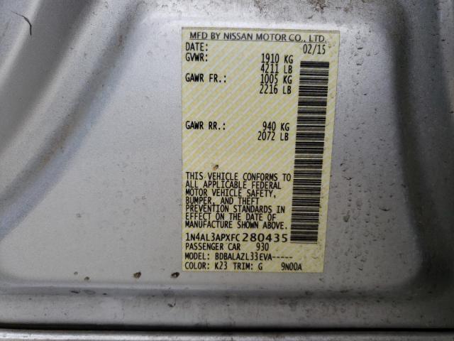 1N4AL3APXFC280435 Nissan ALTIMA 2.5