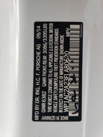 2015 PORSCHE CAYENNE TU - WP1AC2A23FLA80620