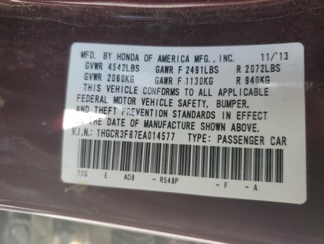 Honda ACCORD EXL 2014 1HGCR3F87EA014577 Image 12