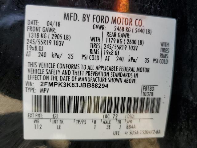 2FMPK3K83JBB88294 Ford Edge Titanium