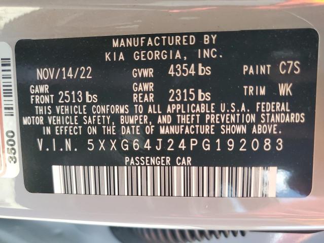 5XXG64J24PG192083 KIA K5 GT LINE