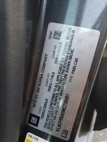 2021 CHEVROLET SPARK 2LT - KL8CF6SA0MC738561