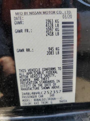 1N4BL4BV4LC252357 Nissan ALTIMA S