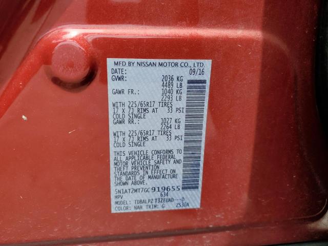 5N1AT2MT7GC919655 Nissan ROGUE S