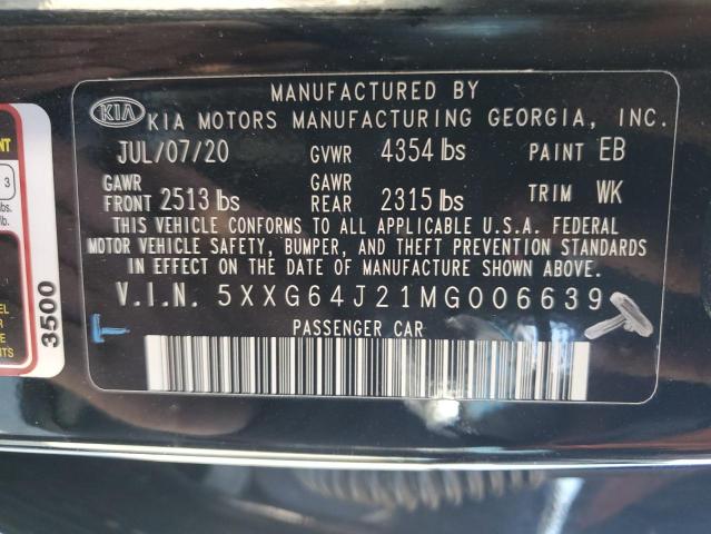 5XXG64J21MG006639 KIA K5 GT LINE