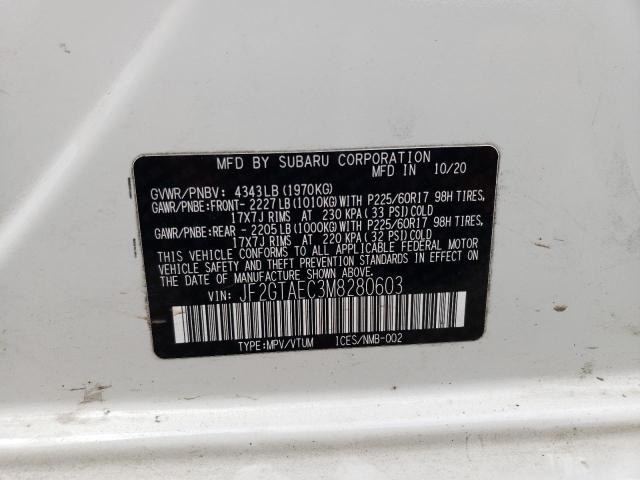 JF2GTAEC3M8280603 Subaru Crosstrek Premium
