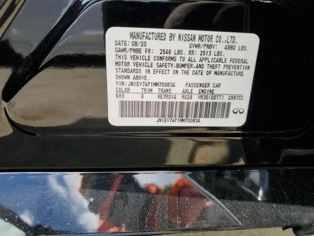2021 INFINITI Q50 PURE - JN1EV7AP1MM700834
