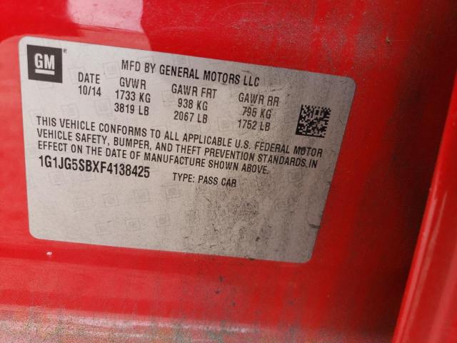 2015 CHEVROLET SONIC RS - 1G1JG5SBXF4138425