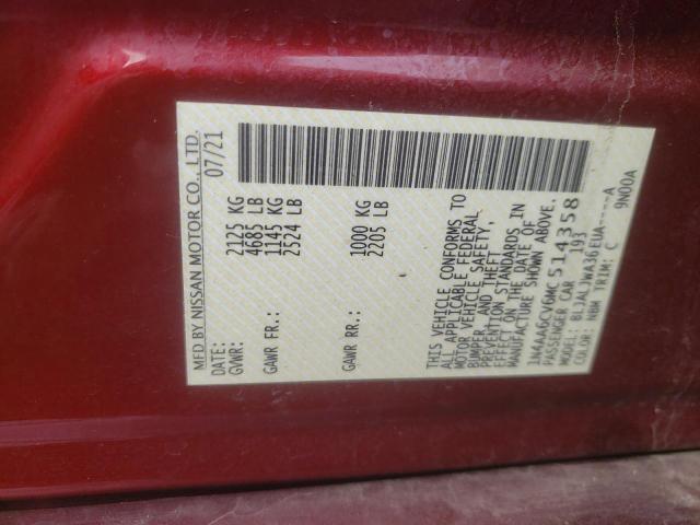 1N4AA6CV6MC514358 Nissan MAXIMA SV