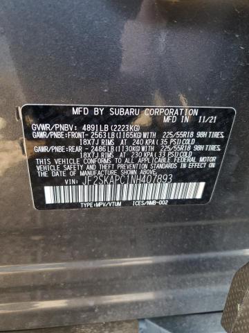 JF2SKAPC1NH407893 Subaru Forester Limited