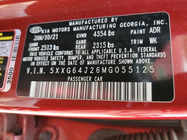 5XXG64J26MG055125 KIA K5 GT LINE
