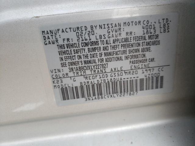 3N1AB8CVXLY227827 Nissan SENTRA SV
