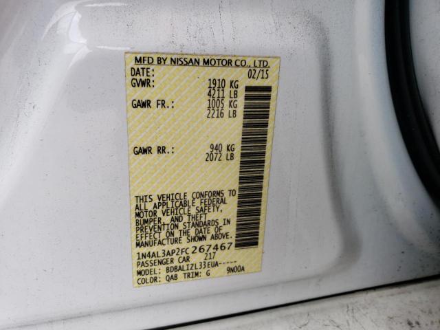 1N4AL3AP2FC267467 Nissan ALTIMA 2.5