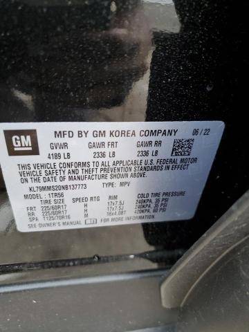 2022 CHEVROLET TRAILBLAZR - KL79MMS20NB137773