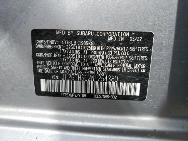 JF2GTHSC2NH254380 Subaru Crosstrek Sport