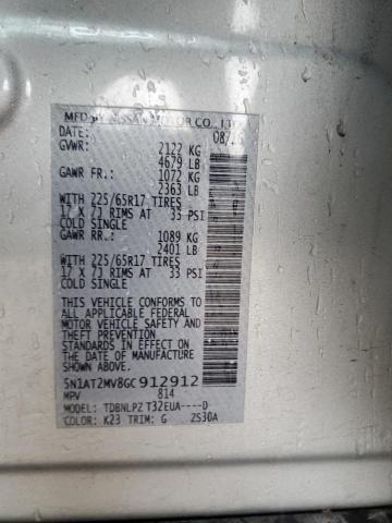 5N1AT2MV8GC912912 Nissan ROGUE S